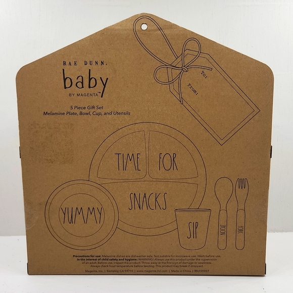 Rae Dunn By Magenta Baby 5 Piece Melamine Dish Gift Set - Picture 2 of 2